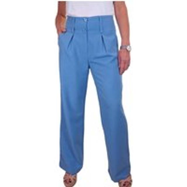 Smart Wide Leg Trouser - Pale Blue - 18