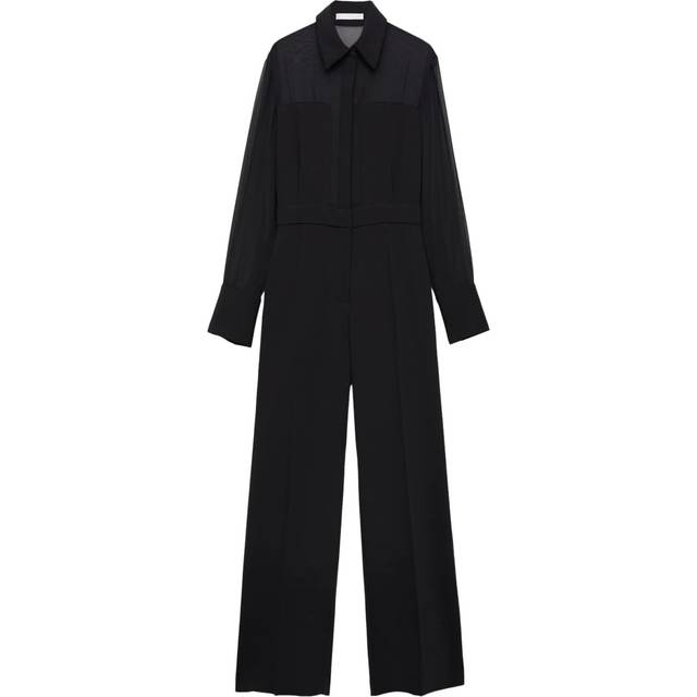 Mango Kumy Collar Jumpsuit - Black - L