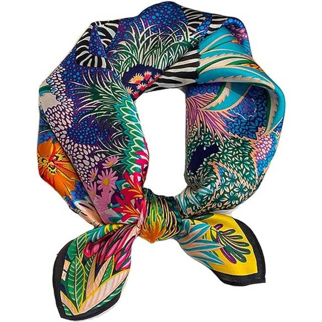 "Women's 100% Pure Mulberry Silk Small Square Scarf - Neckerchief Women - Silk Headscarf - 21"" x 21"""