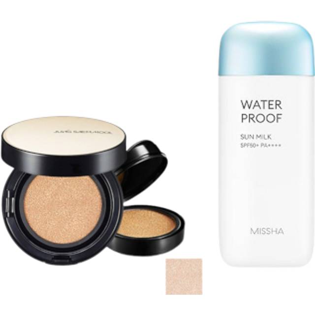 MISSHA - All-Around Safe Block Waterproof Sun Milk SPF 50+/PA++++ - 70ml X Jung Saem Mool - Essential Skin Nuder Long Wear Cushion - 14g+14g - Fair Light