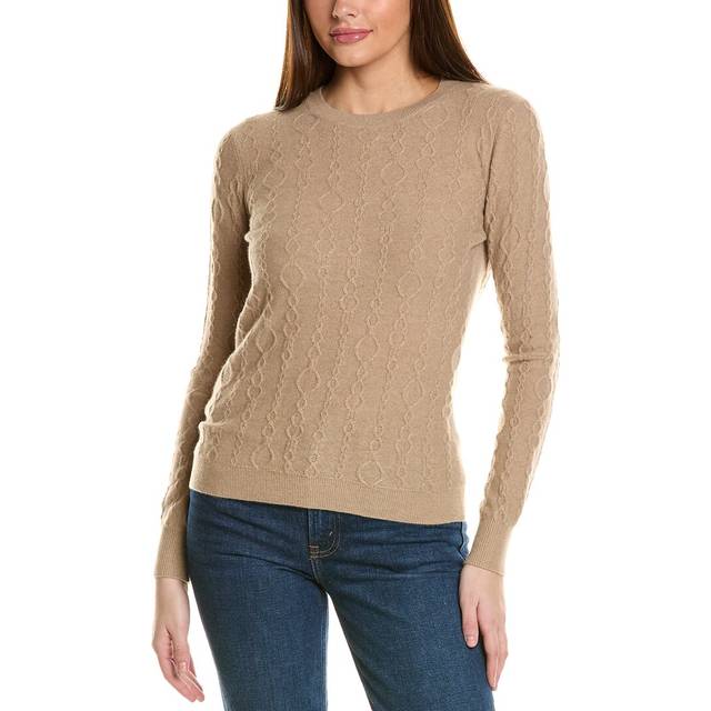 Bruno Magli Cable Crewneck Cashmere Sweater