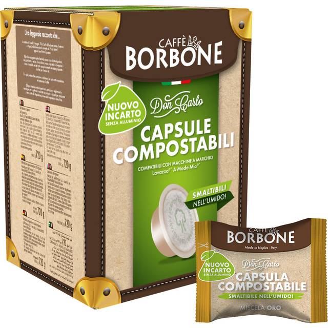 Don Carlo Miscela Oro (Compostable) - Caffè Borbone - 50 capsules for Lavazza A Modo Mio