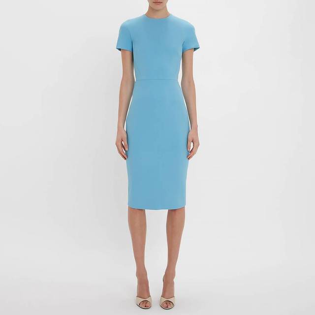 Blue T-Shirt Fitted Dress (10)