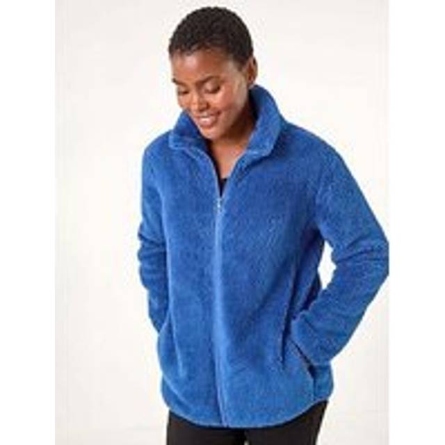 Soft Sherpa Fleece Jacket - Royal Blue - L