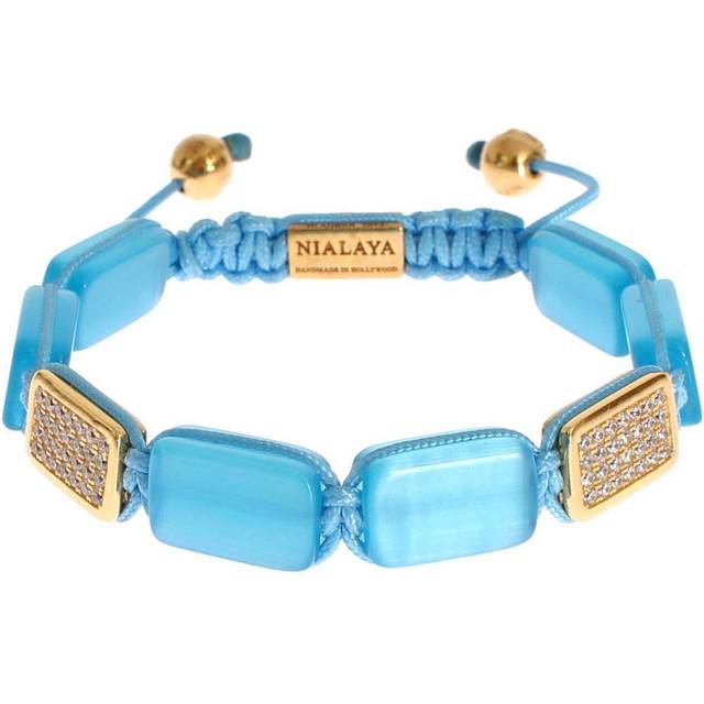 Nialaya CZ Opal 18K Gold 925 Bracelet - S (S)