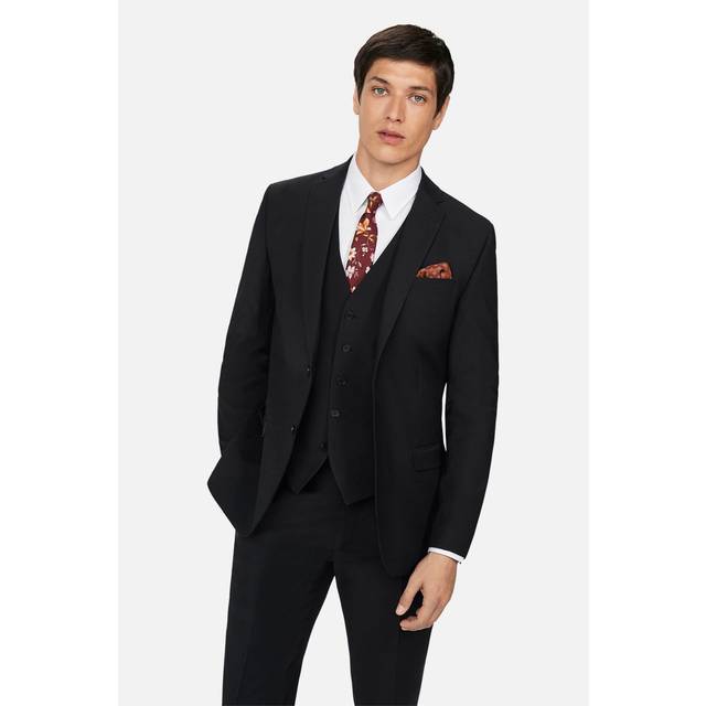 Ted Baker Slim Fit Black Panama Men's Suit Jacket - 38L