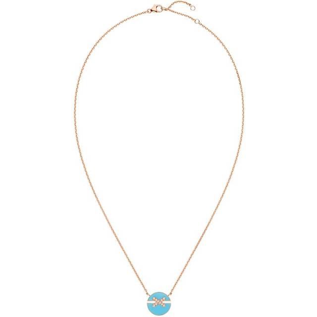 Chaumet Small Rose Gold and Diamond Jeux de Liens Harmony Pendant Necklace - One size