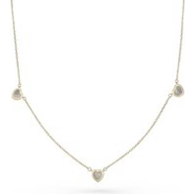 9ct Yellow Gold Mother of Pearl Heart Necklace - Gold/Yellow Gold/Pea