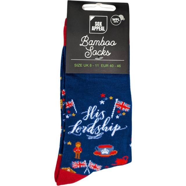 His lordship socks for him uk 8-11 his majesty bamboo socks novelty gift idea