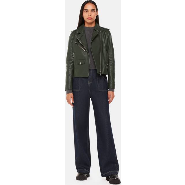 Whistles Agnes Leather Biker Jacket