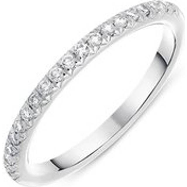 Platinum 0.20ct Diamond Brilliant Cut Wedding Half Eternity Ring - TITLE Platinum