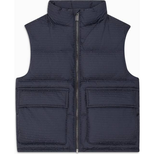 Emporio Armani Dunväst - Marinblå m. Logotyper - Emporio Armani - 8 år (128) - Dunväst