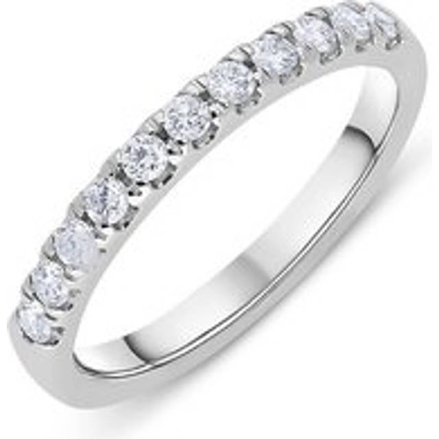 Platinum 0.25ct Diamond Claw Set Wedding Half Eternity Ring - Platinum