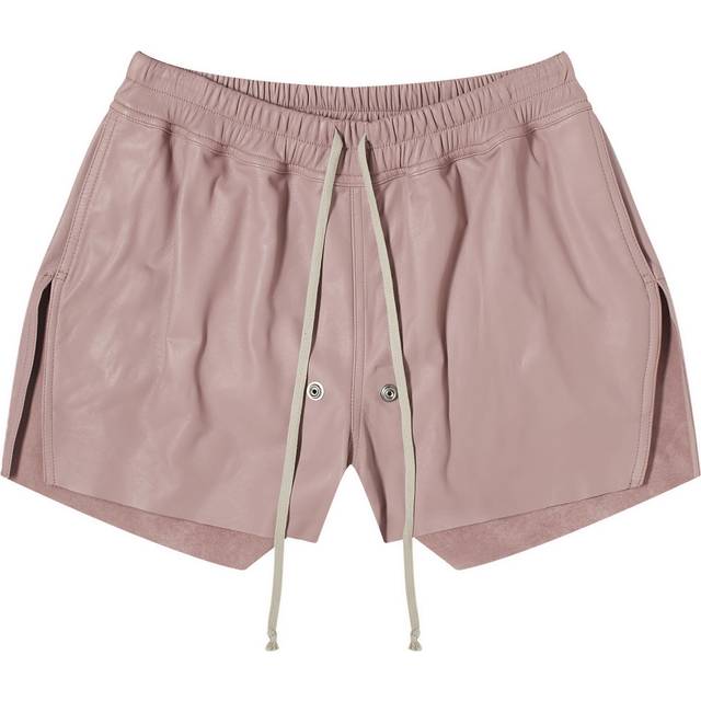 Rick Owens Pink Gabe Leather Shorts - 63 Dusty Pink - IT 46