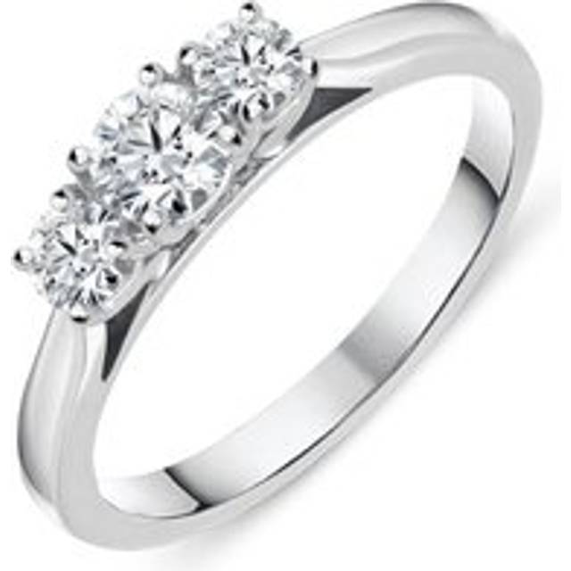 Platinum 0.77ct Diamond Brilliant Cut Trilogy Ring