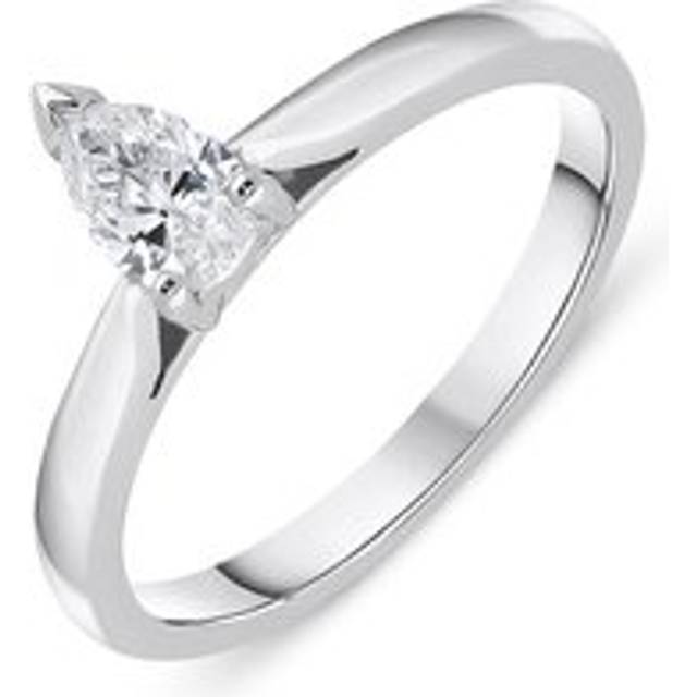 Platinum 0.40ct Diamond Pear Cut Solitaire Ring - Option1 Value Platinum