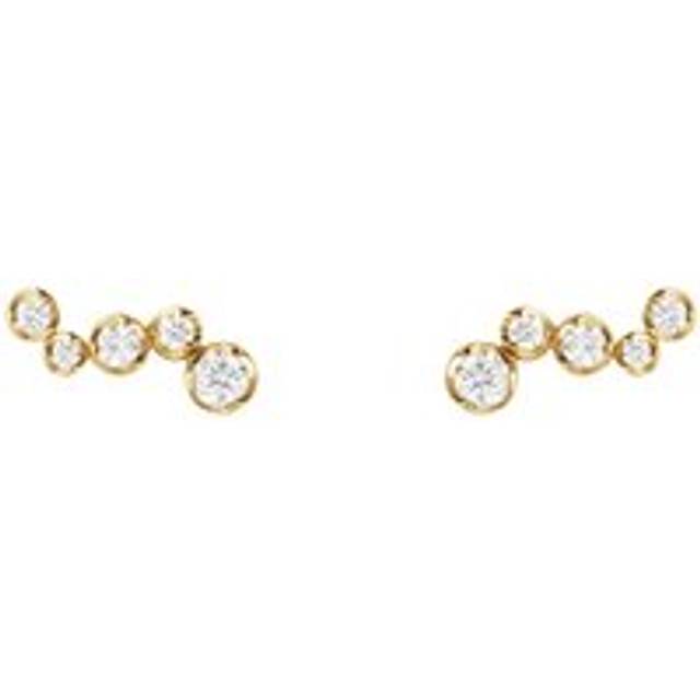 Georg Jensen Signature 18ct Yellow Gold 0.18ct Diamond Stud Earrings