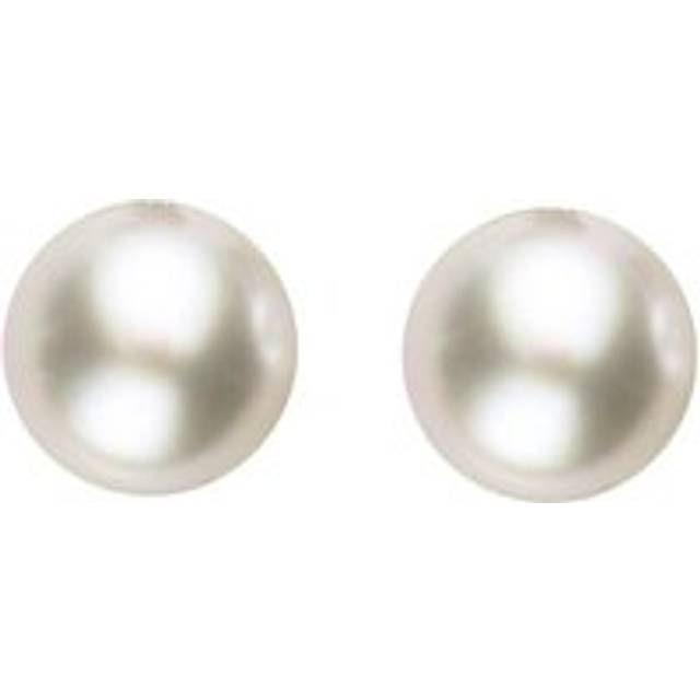 Sterling Silver White Freshwater Pearl 4mm Stud Earrings
