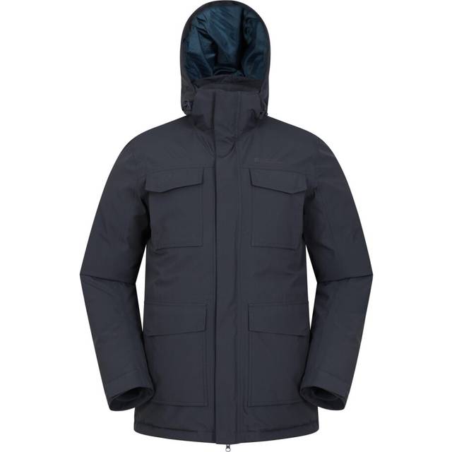(L, Blue) Mountain Warehouse Mens Concord Extreme Down Long Length Jacket