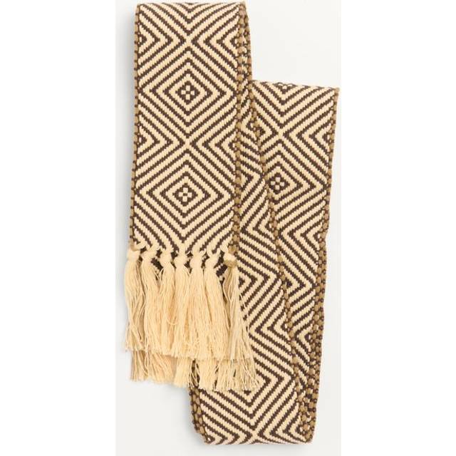 Valentino Garavani Antibes Cotton Scarf With Fringe Man IVORY/BROWN UNI