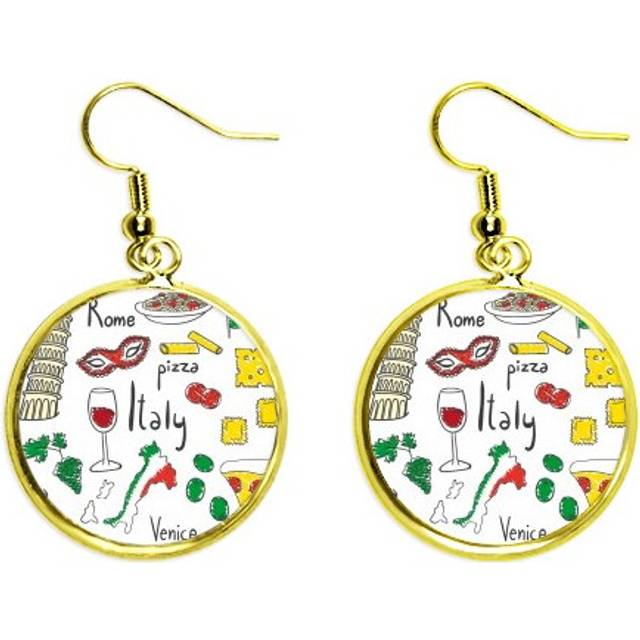 italy landscape the leaning tower of pisa ear dangle en drop ear jewelry woman
