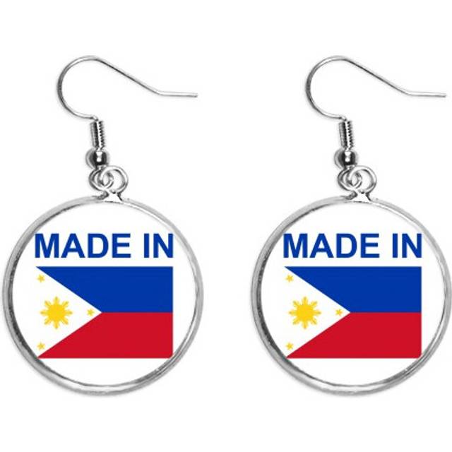 philippines country love ear dangle silver drop ear jewelry woman