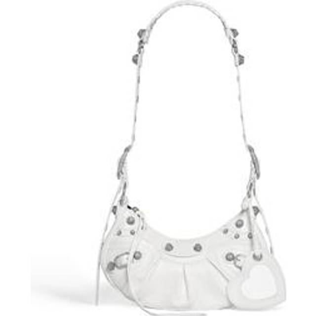 Balenciaga Le Cagole XS Shoulder Bag With Rhinestones - White - Women's - Lambskin