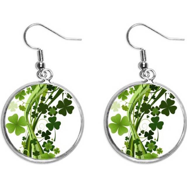 tree ireland st.patrick's day ear dangle silver drop ear jewelry woman