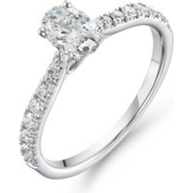 Beyond Brilliance 18ct White Gold Oval Shaped Diamond Solitaire Ring