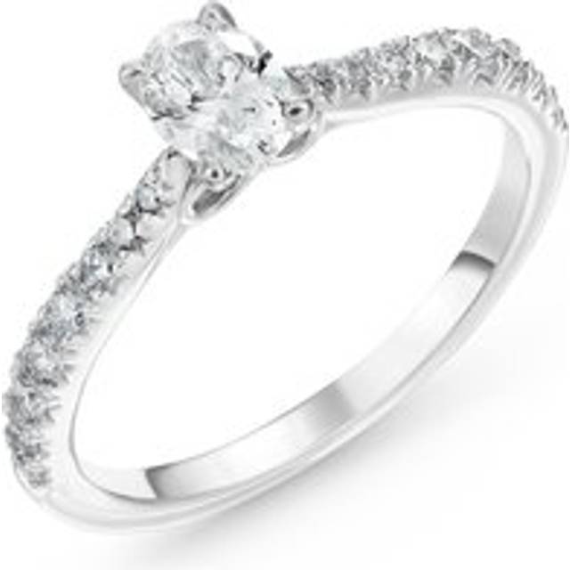 Beyond Brilliance 18ct White Gold Oval Shaped Diamond Solitaire Ring