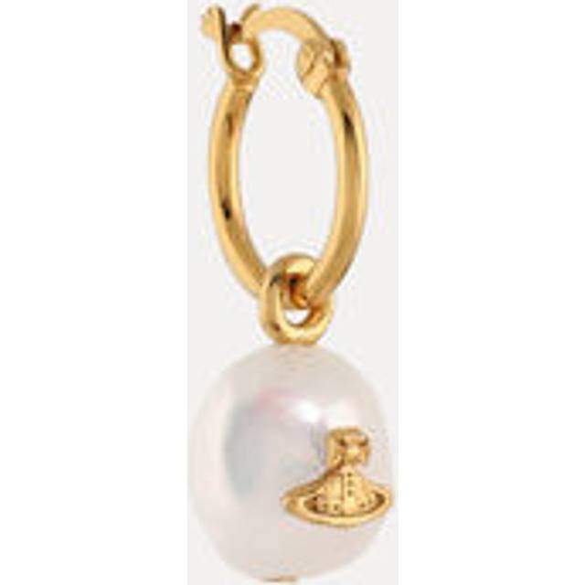 Vivienne Westwood Azul Yellow Gold Tone Pearl Men’s Earring