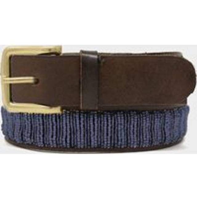 Full Beaded Leather Belt | Bullet - Brown