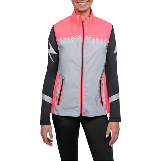 (L, Pink/Silver) Silva Flash Womens/Ladies Lightweight Reflective Gilet