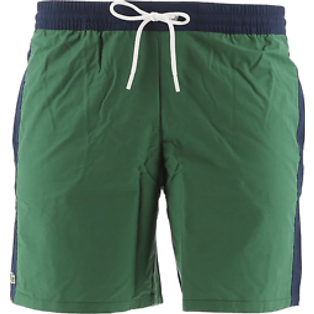 Lacoste navy green sw1 swim shorts
