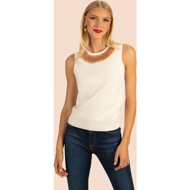 Trina Turk Helene Beaded Wool Top
