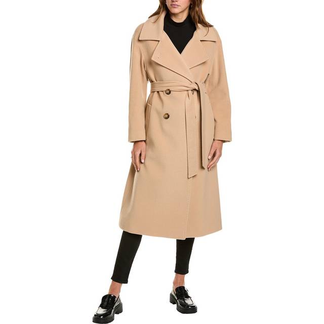 Cinzia Rocca Icons Long Wool & Cashmere-Blend Trench Coat