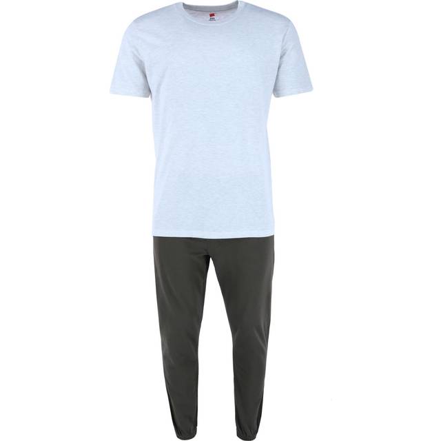 Hanes Men's French Terry Sleep Set - Oatmeal Medium (Medium)