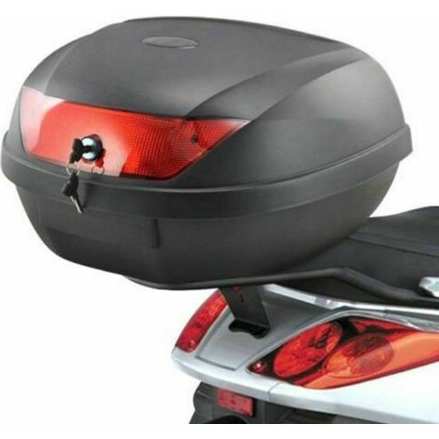 52l 2 helmet motorcycle top back box luggage storage motorbike moped universal