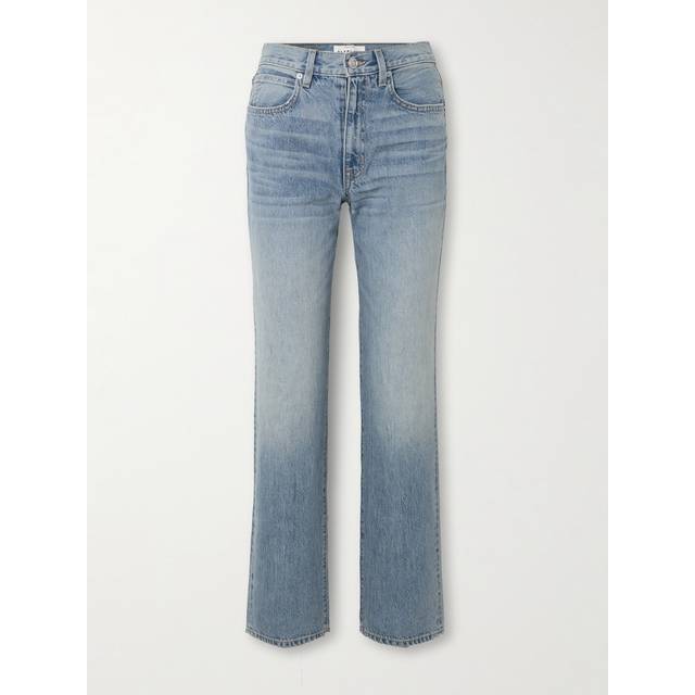 SLVRLAKE - Sophie Distressed Mid-rise Straight-leg Jeans - Light denim - Blue - 27
