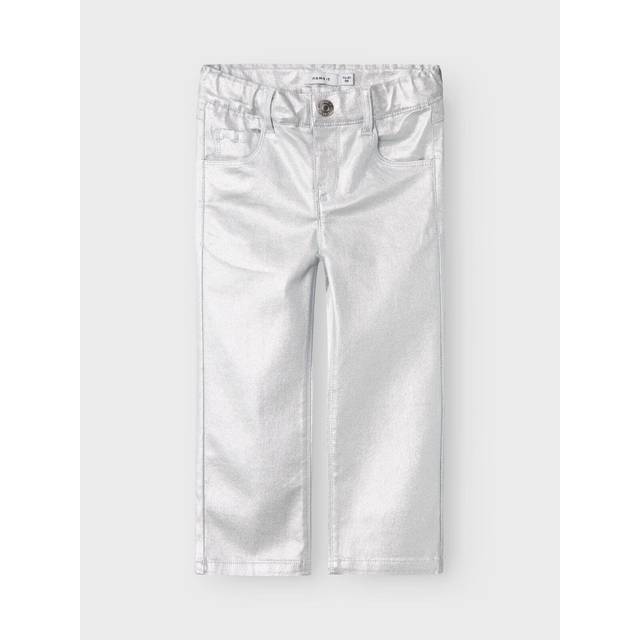Name it mini - Byxor nfRose Straight Twill Pant - Silver