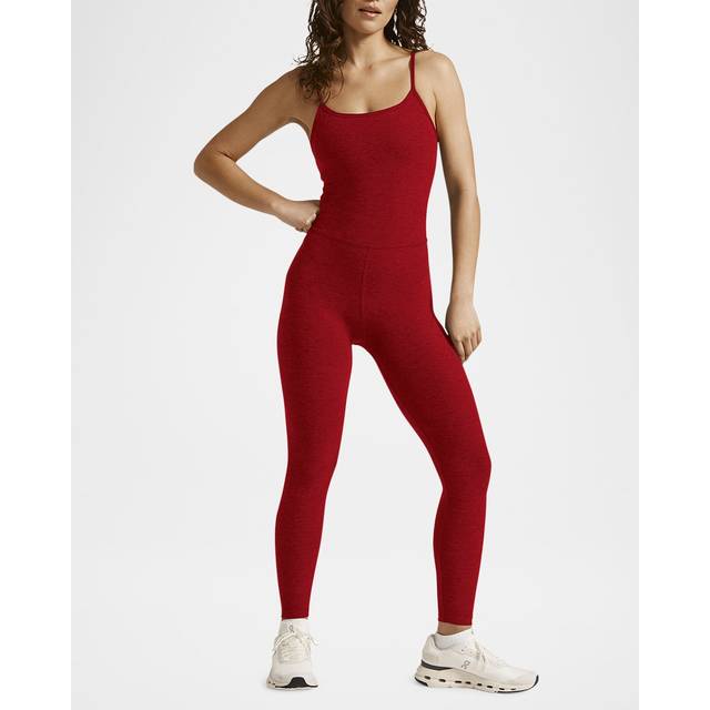 Uplevel Spacedye Midi Jumpsuit - RUBY RED HEATHER - X-Small