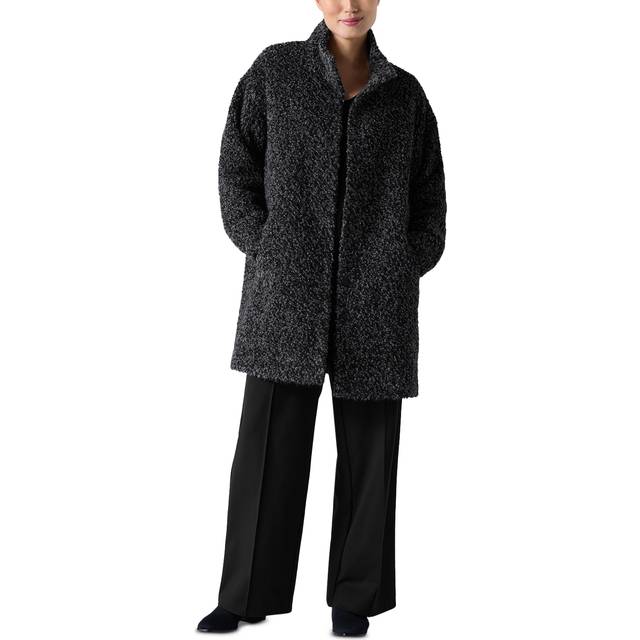 Eileen Fisher Petite Curly Alpaca & Wool-Blend Coat