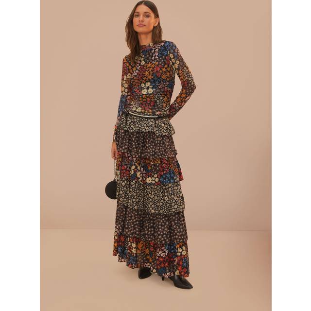 Black Juju Garden Tulle Blouse, JUJUS GARDEN BLACK / XS