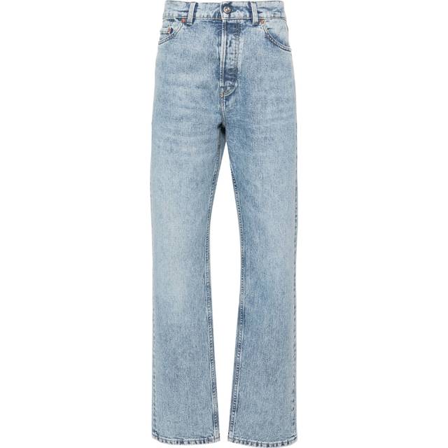 Our Legacy, Jeans, Herr, W31, Bomull, Straight-Leg Jeans med Kontrastsömmar - blue (W31)