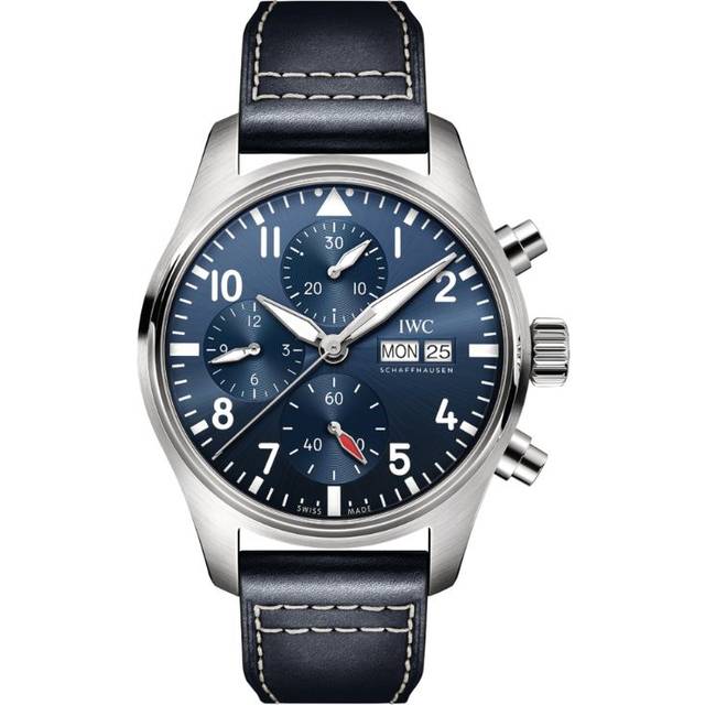 IWC Schaffhausen Stainless Steel Pilot's Chronograph Watch - Blue - 41mm