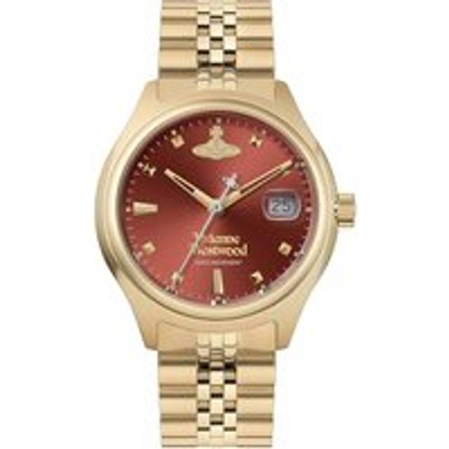 Vivienne Westwood Gold Red Little Camberwell Round Watch - Gold