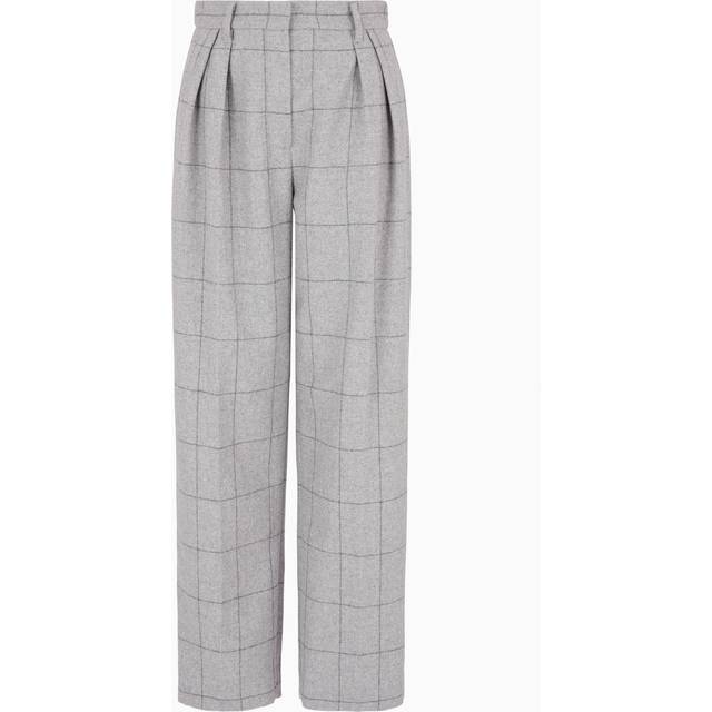 Emporio Armani Wool Flannel Top With Windowpane Design
