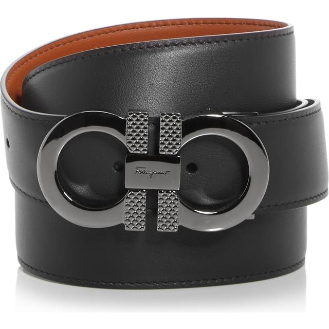Ferragamo 'Gancini' Reversible Belt - Black   - 115