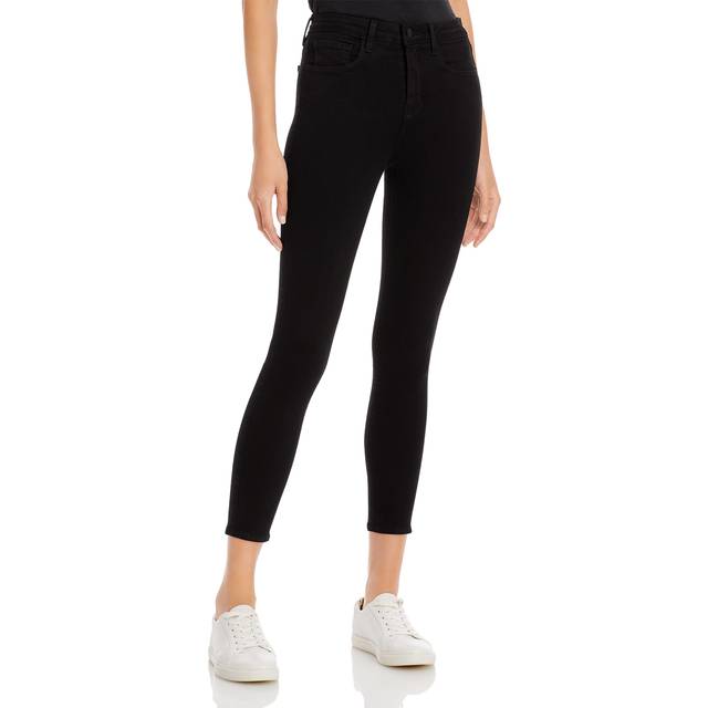 L'AGENCE Margot Cropped Skinny Jean In Noir - 32