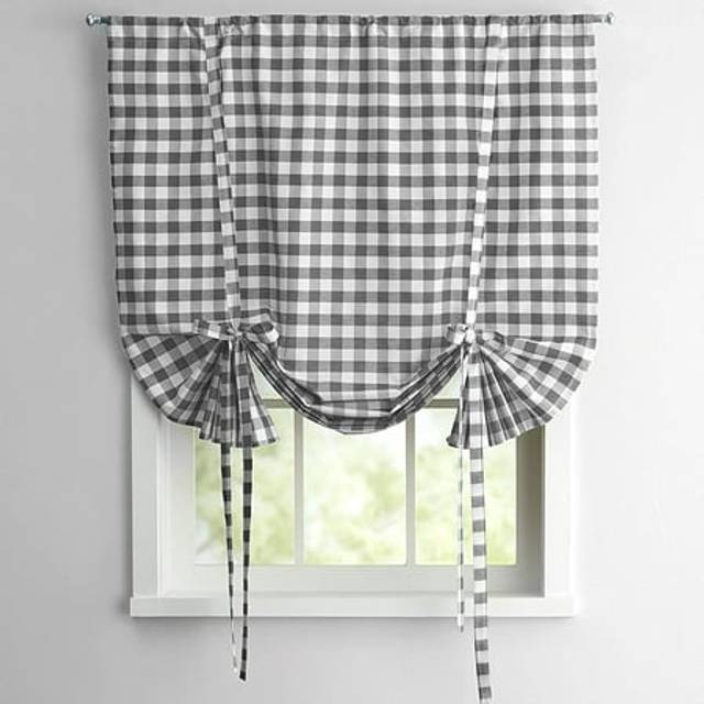 "Sweet Home Collection Kitchen Window Curtain Panel Treatment  63""""""""  Gray"